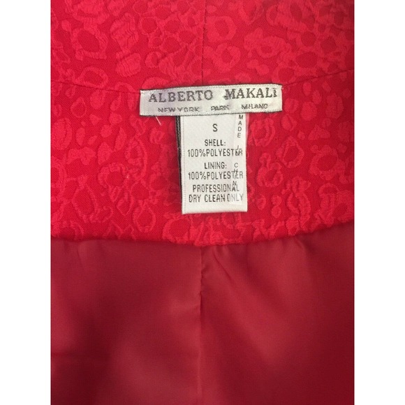 Alberto Makali Jacket Blazer Red Textured Open S - Picture 4 of 5